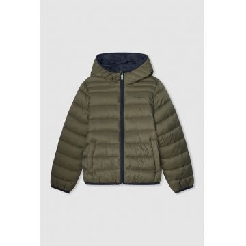 Geaca matlasata cu finisaj rezistent la apa - Verde masliniu