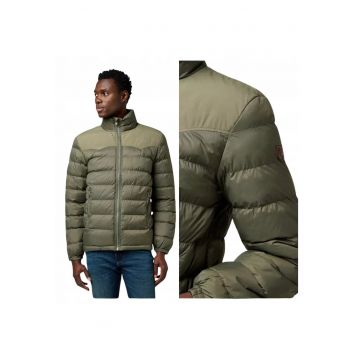 Jacheta Barbati -  Packable Puffer - Regular Fit - Guler Inalt - Fermoar - Caqwdfldura Si Confortabila - Maneci Lungi - Poliamida - Verde - Verde