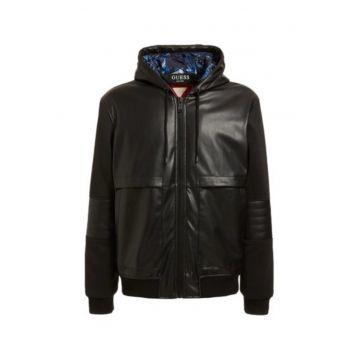 Jacheta barbati  Piele sintetica - Negru - Negru