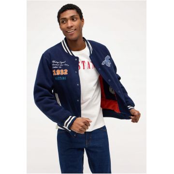 Jacheta Barbati -  Rigby Dress - Regular Fit - Design Clasic - Fara Gluga - Cu Nasturi - Bumbac - Marime XL - Albastru