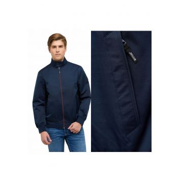 Jacheta Barbati -  Style Limon - Regular Fit - Guler Inalt - Fermoar - Caldura Si Confortabila - Maneci Lungi - Poliester - XL INTL - Albastru