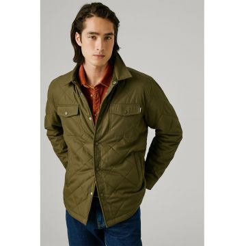 Jacheta cu capse - Verde masliniu