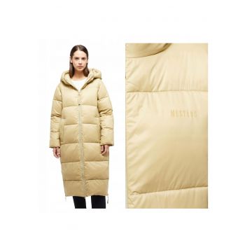 Jacheta Dama -  Heidi Puffer Coat - Regular Fit - Design Clasic - Caldura Si Confortabila - Maneci Lungi - Fermoar - Poliamida - XL INTL - Bej