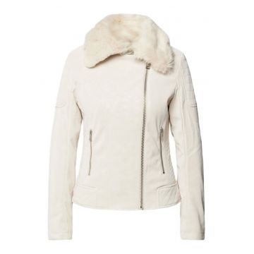Jacheta dama -  Piele sintetica - Bej -
