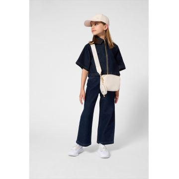 Jacheta de denim cu fermoar scurt - Bleumarin