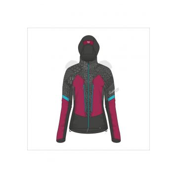 Jacheta hibrida schi de tura Polartec® femei Krizna 1 - Visiniu