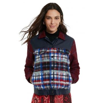 Jacheta in carouri din amestec de lana Ingrid