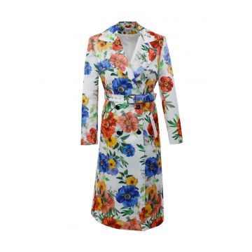 Palton Cu Imprimeu Floral MIRUNA - Multicolor