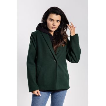 Palton dama -  A752 - verde - poliester