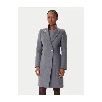 Palton dama  gri - lana
