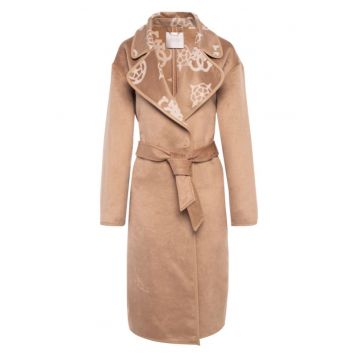 Palton Dama -  Maro - Logo Printat 2271 - Maro camel