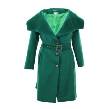 Palton de lungime medie LAVINIA - Verde