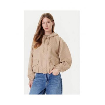 Geaca crop - cu gluga