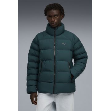 Geaca cu buzunare laterale cu fermoar Mono - Verde inchis