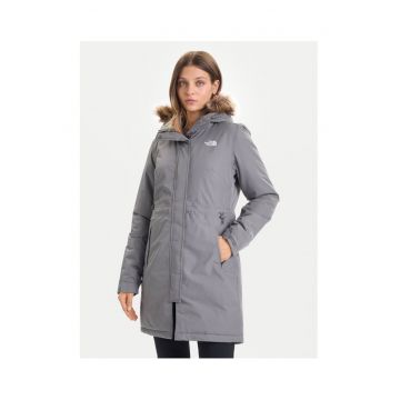 Geaca dama  gri - parka - material rezistent -