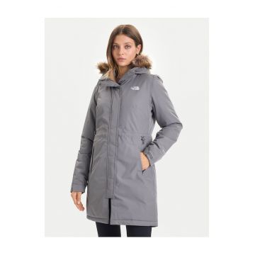 Geaca dama  gri - parka - material rezistent -