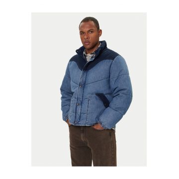 Geaca de puf barbati  albastru - fabricata din material usor