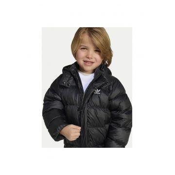 Geaca de puf unisex copii  negru - sport
