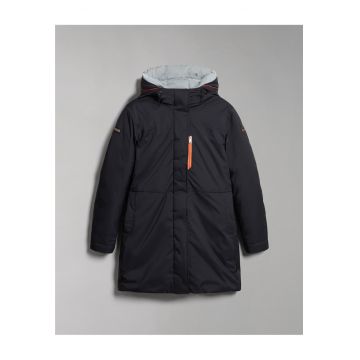 Geaca matlasata cu gluga si talie ajustabila Thermo Puffer -