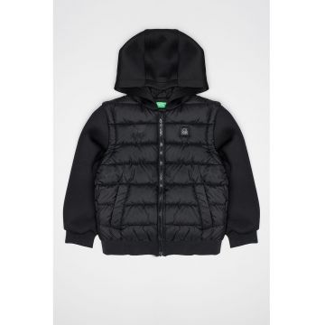 Geaca matlasata cu maneci detasabile - Negru