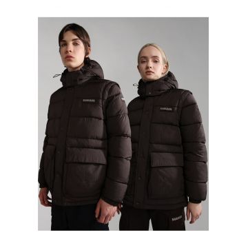 Geaca unisex cu gluga si maneci detasabile -