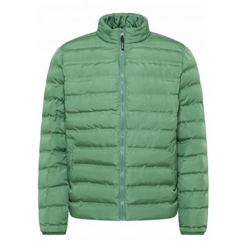Jacheta Barbati -  Creston - Regular Fit - Design Clasic - Fdwqfara Gluga - Fermoar - Bumbac - M - Verde - Verde