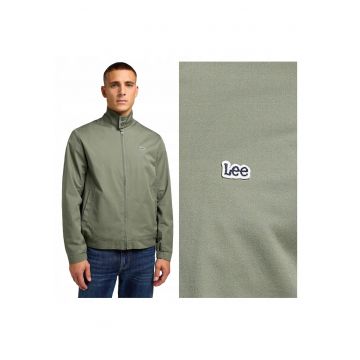 Jacheta Barbati -  Harrington Jacket - Regular Fit - Design Clasic - Fardwqfa Gluga - Fermoar - Bumbac - M - Verde - Verde