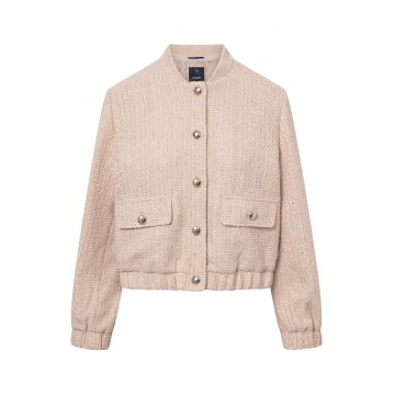 Jacheta Bomber de dama  bej -