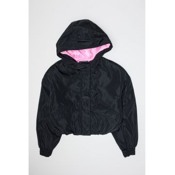 Jacheta cu vatelina si gluga - Negru