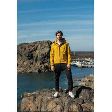 Jacheta de ploaie de tranzitie - gluga - fermoar - mansete ajustabile -  J-Tour - galben -