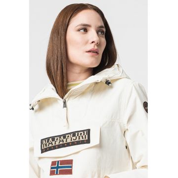 Jacheta fara inchidere cu gluga Rainforest - Alb murdar