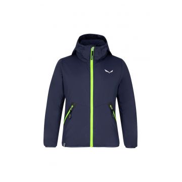 Jacheta reversibila  pentru copii - impermeabila - gluga - bleumarin/lime -