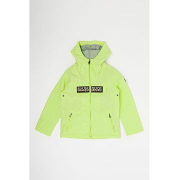 Jacheta rezistenta la apa cu fermoar Rainforest - Verde neon