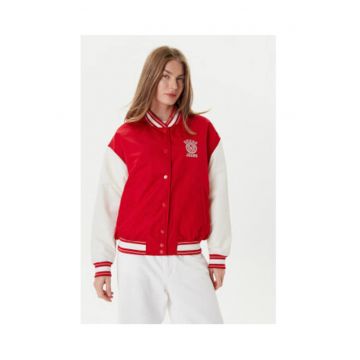 Jacheta varsity cu design colorblock