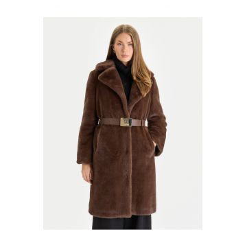 Palton dama  maro - blana -