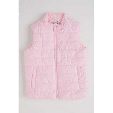 Vesta cu vatelina si fermoar - Roz deschis