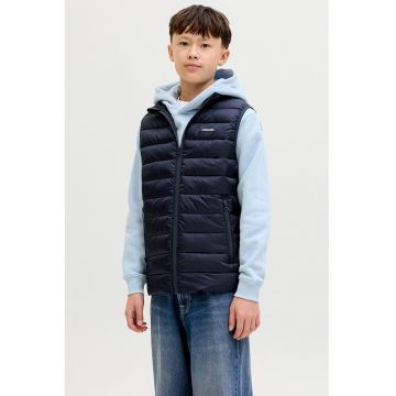 Vesta cu vatelina subtire si buzunare cu fermoar - Bleumarin