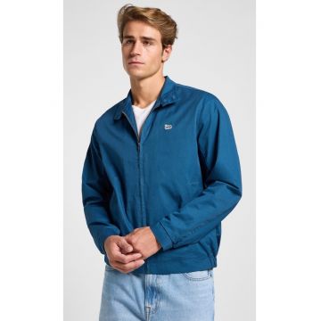Geaca barbati -  model Harrington - bumbac - albastru - fermoar