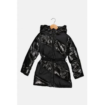Geaca cu aspect matlasat - Negru