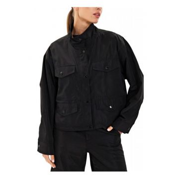 Geaca dama  impermeabila - neagra - 100% poliester reciclat