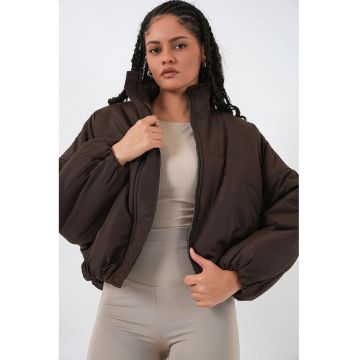 Geaca dama -  textil - maro