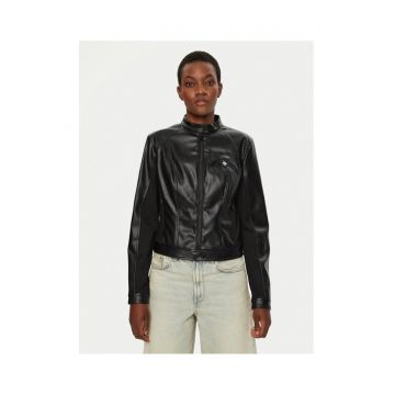 Geaca de piele -  negru