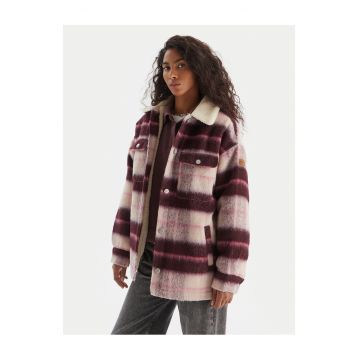 Geaca de tranzitie de dama  bej bordo