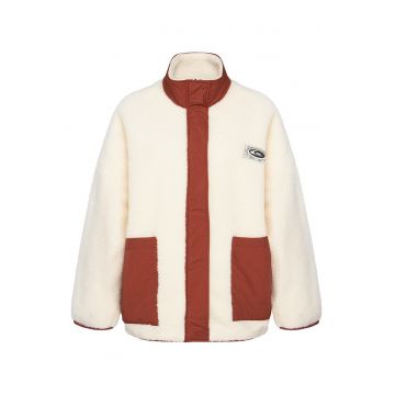 Geaca de tranzitie pentru femei  alb - maro -