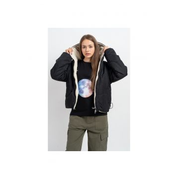 Geaca matlasata reversibila cu gluga -