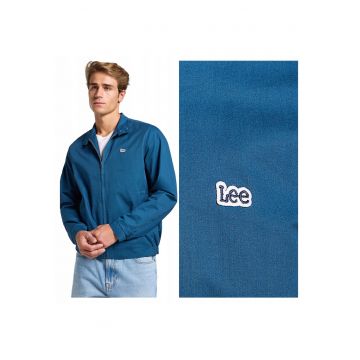 Jacheta Barbati -  Harrington Jacke - Regular Fit - Design Clasic - Maneci Lungi - 2 Buzunare - Cu Fermoar - Bumbac - S INTL - Albastru