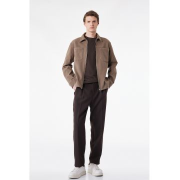 Jacheta cu buzunare aplicate pe piept - Kaki