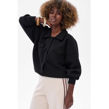 Jacheta cu buzunare aplicate si maneci cazute Yanna