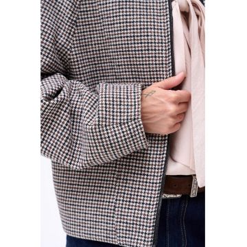 Jacheta cu imprimeu houndstooth