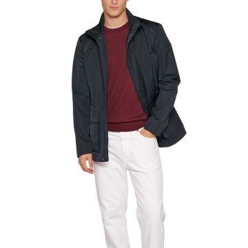 Jacheta cu model uni si buzunare - Albastru ultramarin